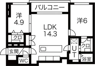 GALUSIA【5階】の間取り