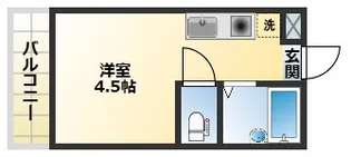 リリーフ明日香東住吉【4階】の間取り
