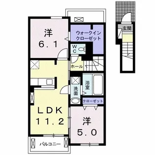 サン ウィステリア II【2階】の間取り