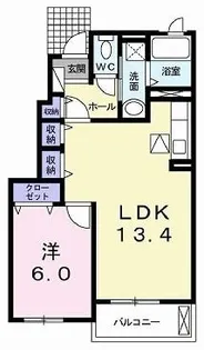 ソレイユ壱番館 A【1階】の間取り