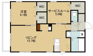 メゾン イル ウエスト【1階】の間取り