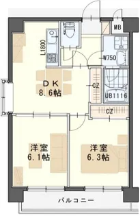 ヴィンテージ北山【1階】の間取り