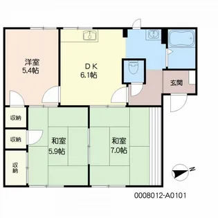フレグランス春日台【1階】の間取り