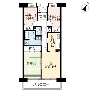 URコンフォール西寺尾【3階】の間取り