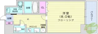 パークフラッツ本町【9階】の間取り