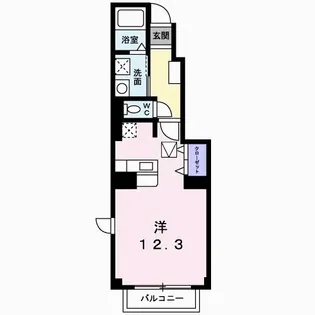 ベルメゾン サピーB【1階】の間取り