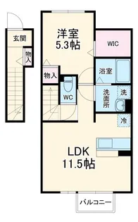 グラマードマレVIII A【2階】の間取り