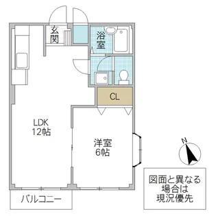 アンテリージェ真鍋【1階】の間取り