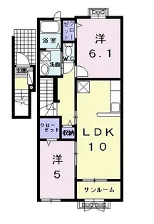 ピアチェーレ【2階】の間取り