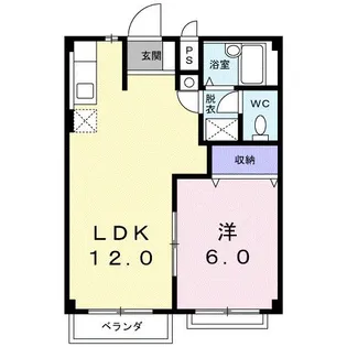 スカイコーポ【1階】の間取り