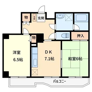 すずらん館【6階】の間取り