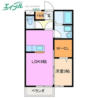 プランドール I A【1階】の間取り