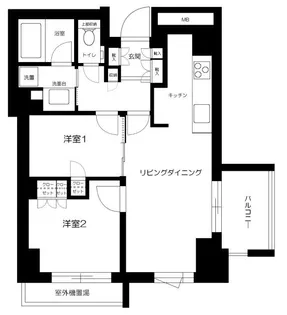 プラウド神楽坂【5階】の間取り