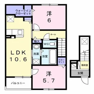 ソラーナ ユーユー【2階】の間取り