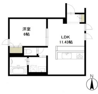 ラフィネ・フルール【1階】の間取り