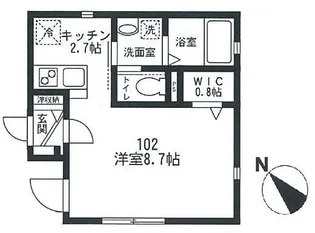 ピアチェーレ経堂【1階】の間取り