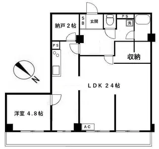 横浜天王町レジデンス【3階】の間取り