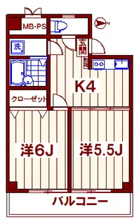 元住吉ヴィラ【4階】の間取り