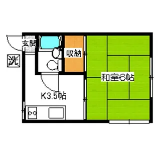 ハイツ大庭【2階】の間取り