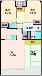 ホワイトハウスうれし野【3階】の間取り
