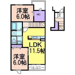 ミニョン723B【2階】の間取り