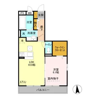 レジデンスアケボノ【1階】の間取り