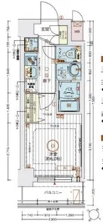 エステムコート名古屋金山サウスゲート【13階】の間取り