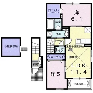 ニュ-コトブキB棟【2階】の間取り