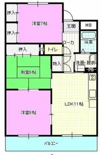 メゾン政喜VI【3階】の間取り