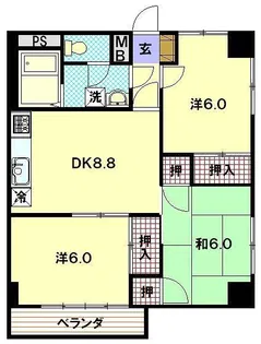三愛ビル9【5階】の間取り