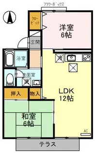 グリーンアベニューA【1階】の間取り