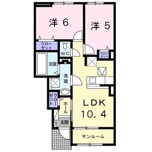 アリエッタ コリーナB【1階】の間取り