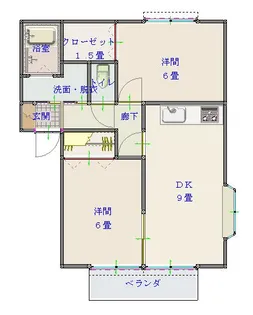 パナハイツ【1階】の間取り