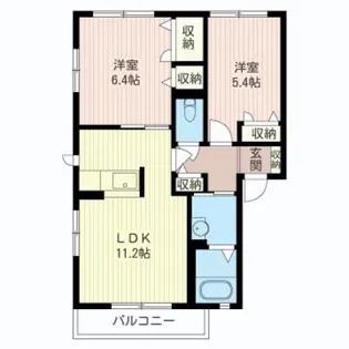 サニーコート羽村【2階】の間取り