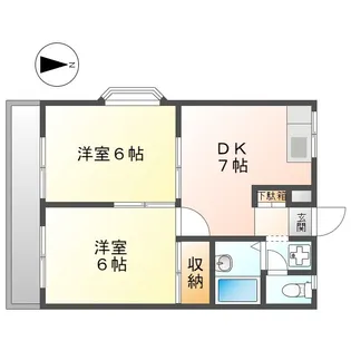 エステートピア新川崎A棟【2階】の間取り