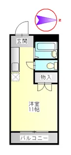 エステート旦島【4階】の間取り