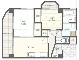 クリーンピア英賀保【4階】の間取り