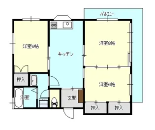 ラフィーヌスガイA【3階】の間取り
