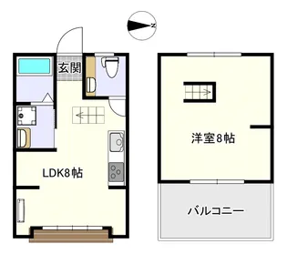 カーサデルソーレII【1階】の間取り