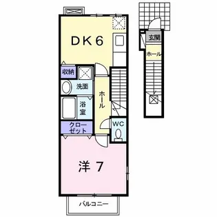 愛知県名古屋市南区呼続1【アパート】の間取り
