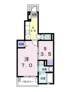 ノベルティーあさひ B【1階】の間取り