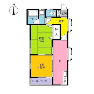 エルハイツ【2階】の間取り