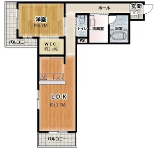 クオリスタ浦和【2階】の間取り