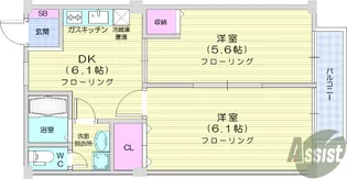 レジデンスオリーブY【1階】の間取り