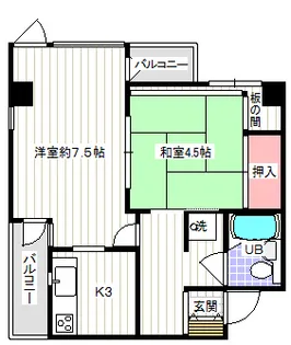 エスポワールII【3階】の間取り