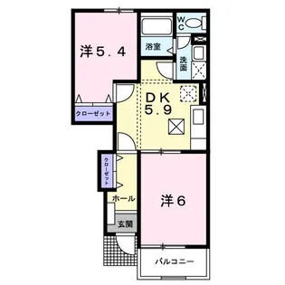 新潟県長岡市与板町与板【アパート】の間取り