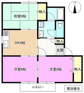 サープラススリーM A棟【2階】の間取り