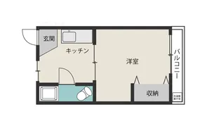 フラワーコーポ【1階】の間取り