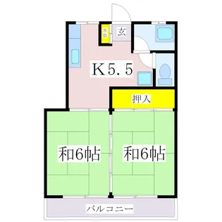第2シティハイツ【2階】の間取り