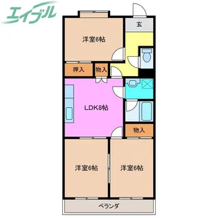 サンシャインガーデン【1階】の間取り